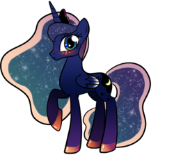 Size: 900x804 | Tagged: safe, artist:zombiecollie, princess luna, ask lusty luna, g4, blushing, female, lusty luna, raised hoof, simple background, solo