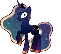 Size: 900x804 | Tagged: safe, artist:zombiecollie, princess luna, ask lusty luna, g4, female, lusty luna, raised hoof, simple background, solo