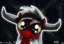 Size: 1280x892 | Tagged: dead source, safe, artist:neko-me, taurus (g4), earth pony, pony, g4, 30 minute art challenge, fake horns, looking at you, male, night, night sky, ponyscopes, sky, solo, stallion, taurus, zodiac