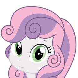 Size: 600x600 | Tagged: safe, artist:ohitison, edit, sweetie belle, equestria girls, g4, cute, diasweetes, female, humanized, inverted mouth, looking at you, simple background, smiling, solo, stare, sweetie belle's stare, transparent background, vector