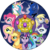 Size: 700x701 | Tagged: safe, artist:nikkiwardart, applejack, derpy hooves, fluttershy, pinkie pie, princess celestia, princess luna, rainbow dash, rarity, spike, twilight sparkle, pegasus, pony, g4, elements of harmony, female, mane seven, mane six, mare, muffin