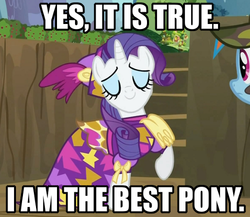 Size: 500x434 | Tagged: safe, rainbow dash, rarity, dragon quest, g4, best pony, image macro, opinion