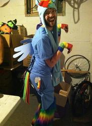 Size: 352x480 | Tagged: safe, rainbow dash, human, g4, brony, cosplay, irl, irl human, photo, solo