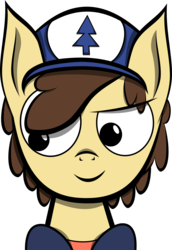 Size: 1454x2113 | Tagged: safe, artist:overdriv3n, pony, cap, crossover, dipper pines, gravity falls, hat, male, ponified, solo