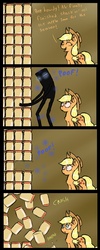 Size: 800x2000 | Tagged: safe, artist:ichibangravity, applejack, enderman, g4, comic, crossover, jar, minecraft