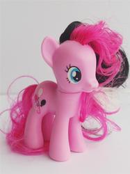Size: 767x1024 | Tagged: safe, pinkie pie, g4, alternate hairstyle, brushable, female, goth, gothic pinkie, irl, photo, pinkie pie's boutique, toy