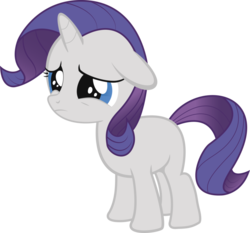 Size: 926x862 | Tagged: safe, artist:refro82, rarity, pony, unicorn, g4, female, filly, filly rarity, horn, simple background, solo, transparent background, upset, younger