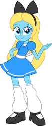 Size: 422x1016 | Tagged: safe, artist:alisonwonderland1951, oc, equestria girls, g4, alice in wonderland, clothes, dress, eqg promo pose set, equestria girls-ified, female, ponysona, simple background, solo, transparent background