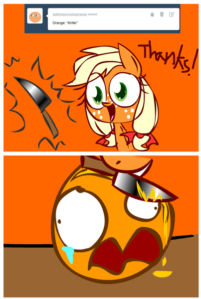 334547 And There Was Much Rejoicing Annoying Orange Applejack