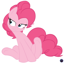 Size: 5225x5146 | Tagged: safe, artist:joey darkmeat, artist:mlpblueray, pinkie pie, earth pony, pony, g4, absurd resolution, female, simple background, sitting, solo, transparent background, vector