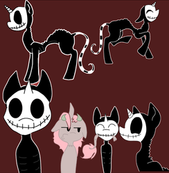 Size: 850x871 | Tagged: safe, artist:ponypuffer, oc, oc only, skeleton pony, circus monster, halloween, skeleton, skeleton grin, spooky