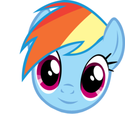 Size: 900x873 | Tagged: safe, artist:kuren247, rainbow dash, g4, face, female, simple background, smiling, solo, transparent background, vector