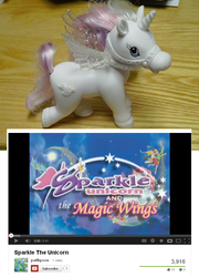 Size: 696x967 | Tagged: safe, artificial wings, augmented, magic, magic wings, sparkle, sparkle the unicorn, toy, video, wings