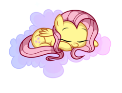 Size: 6000x4603 | Tagged: safe, artist:pastelflakes, artist:stepandy, fluttershy, g4, absurd resolution, cloud, female, sleeping, solo