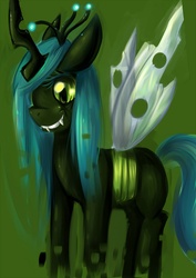 Size: 1239x1753 | Tagged: safe, artist:koneko, queen chrysalis, changeling, changeling queen, g4, female, solo