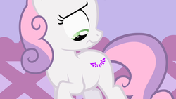 Size: 889x500 | Tagged: safe, sweetie belle, g4, cutie mark, female, solo, the legend of zelda