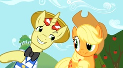 Size: 1152x645 | Tagged: safe, screencap, applejack, flim, g4, the super speedy cider squeezy 6000, out of context