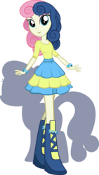 Size: 609x1080 | Tagged: safe, artist:rariedash, bon bon, sweetie drops, equestria girls, g4, female, humanized, simple background, smiling, solo, transparent background