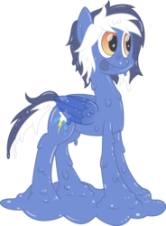 Size: 5340x7269 | Tagged: safe, artist:mysteriouskaos, oc, oc only, goo, goo pony, original species, absurd resolution, see-through, slime, solo