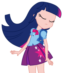 Size: 1382x1638 | Tagged: safe, twilight sparkle, equestria girls, g4, my little pony equestria girls, clothes, cutie mark on clothes, female, human coloration, recolor, simple background, skirt, solo, transparent background, twilight sparkle's skirt