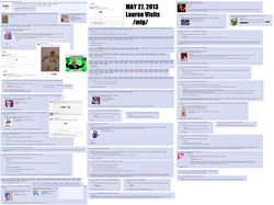 Size: 4168x3120 | Tagged: safe, nightmare moon, pinkie pie, rarity, twilight sparkle, oc, oc:fausticorn, equestria girls, g4, /mlp/, 4chan, 4chan screencap, doom paul, it's happening, lauren faust, lauren-faust-visiting-4chan-gate, plushie, spinach, text