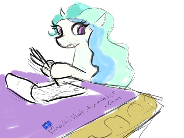 Safe Artist Khakihat Princess Celestia Earth Pony Pony Minute Art Challenge