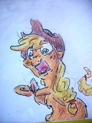 Size: 2448x3264 | Tagged: safe, artist:394vikingpinkiepie, applejack, g4, female, solo, traditional art