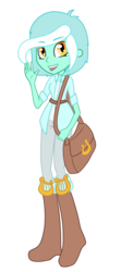 Size: 1418x3200 | Tagged: safe, artist:robynne, lyra heartstrings, equestria girls, g4, bag, female, humanized, simple background, solo, transparent background