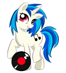 Size: 700x772 | Tagged: safe, artist:buckingawesomeart, dj pon-3, vinyl scratch, pony, unicorn, g4, female, record, solo