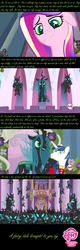 Size: 1280x4000 | Tagged: safe, edit, edited screencap, screencap, queen chrysalis, changeling, changeling queen, fairy, pony, a canterlot wedding, g4, comic, female, patrick rothfuss, screencap comic, text