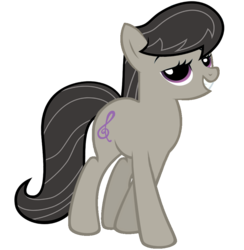 Size: 880x900 | Tagged: dead source, safe, artist:flamelauncher14, octavia melody, earth pony, pony, g4, bedroom eyes, cutie mark, female, grin, happy, hooves, mare, simple background, smiling, solo, strut, transparent background, vector