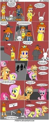 Size: 1015x2500 | Tagged: safe, artist:pheeph, applejack, fluttershy, pinkie pie, g4, comic, crossover, max (sam and max), princess daisy, sam (sam and max), sam and max, super mario bros., super mario land, the direct way