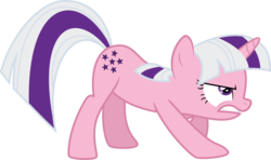 Size: 5060x3000 | Tagged: safe, artist:starshinecelestalis, edit, twilight, pony, unicorn, g1, g4, action pose, aggressive, angry, female, g1 to g4, generation leap, looking up, mare, recolor, simple background, solo, transparent background, vector