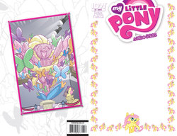 Size: 1000x769 | Tagged: safe, idw, fluttershy, butterfly, pegasus, pony, g4, my little pony micro-series, comic cover, cover, female, mare, y pose