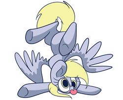 Size: 1168x954 | Tagged: safe, artist:extradan, derpy hooves, pegasus, pony, g4, female, mare, solo, tongue out, underhoof