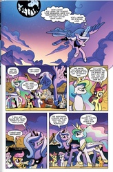Size: 608x926 | Tagged: safe, idw, official comic, apple bloom, derpy hooves, lotus blossom, princess celestia, princess luna, scootaloo, sweetie belle, pegasus, pony, g4, spoiler:comic, spoiler:comic08, comic, female, idw advertisement, mare, nightmare rarity (arc), preview, s1 luna