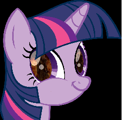 Size: 948x936 | Tagged: artist needed, safe, twilight sparkle, pony, unicorn, g4, season 1, swarm of the century, animated, black background, faic, female, final fantasy, final fantasy vii, horn, looking at you, mare, multicolored hair, multicolored mane, purple coat, purple eyes, purple fur, purple hair, purple mane, purple pony, sephiroth, simple background, smiling, solo, striped hair, striped mane, three toned hair, three toned mane, twiface, unicorn twilight, vector, wrong neighborhood