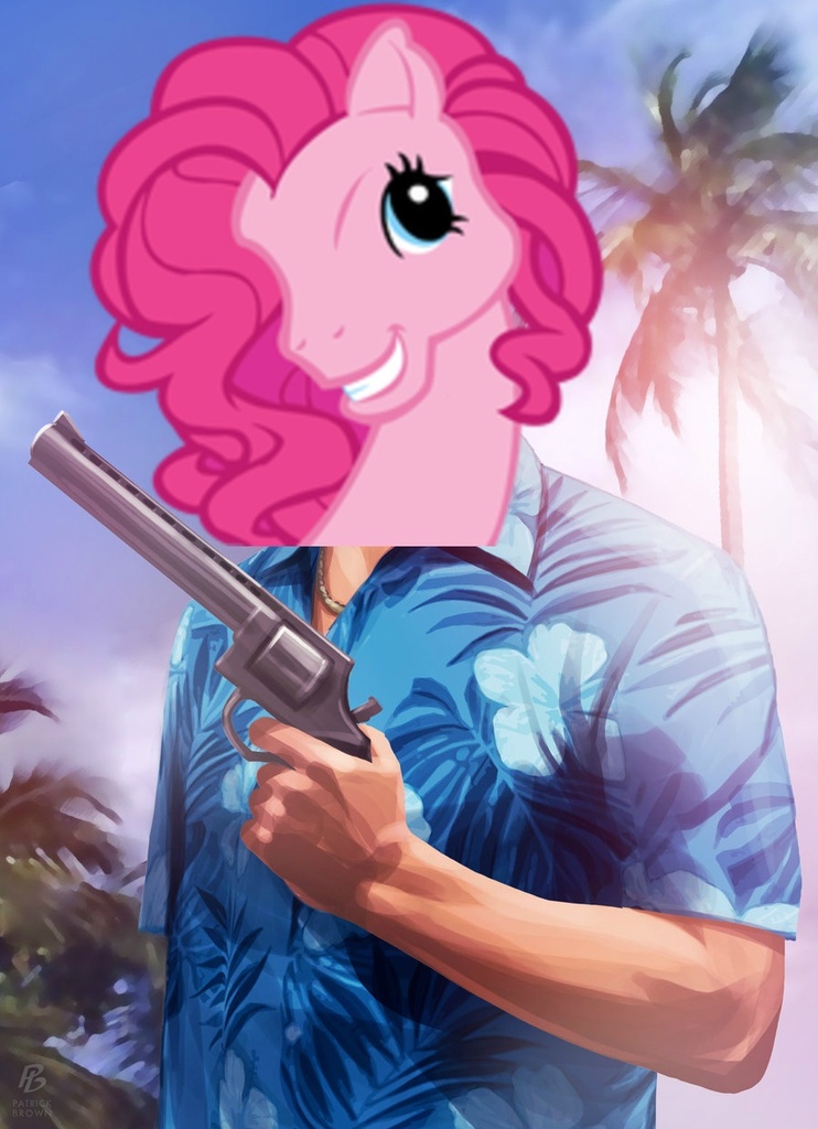 335887 safe, artistpatrickbrown, edit, pinkie pie, grand theft auto