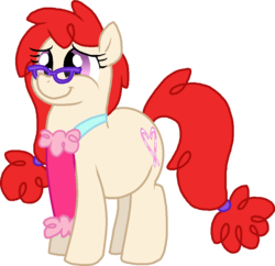 Size: 932x901 | Tagged: safe, artist:starryoak, twist, earth pony, pony, g4, chubby, fat, female, glasses, older, simple background, solo, transparent background