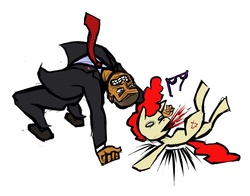 Size: 1200x943 | Tagged: safe, artist:kidcoelacanth, twist, human, g4, barack obama, blood, context is for the weak, suplex