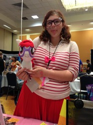 Size: 1280x1707 | Tagged: safe, artist:princessdemonica, twist, human, g4, cosplay, glasses, irl, irl human, photo, plushie