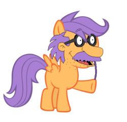 Size: 1256x1200 | Tagged: safe, artist:stratolicious, scootaloo, pegasus, pony, g4, crossover, female, filly, foal, lou pickles, male, rugrats, simple background, solo, transparent background