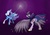 Size: 3507x2480 | Tagged: safe, artist:just-agu, trixie, twilight sparkle, alicorn, pony, unicorn, g4, butt, female, fight, magic, mare, plot, twilight sparkle (alicorn)