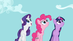 Size: 854x480 | Tagged: safe, screencap, pinkie pie, rarity, twilight sparkle, devil, g4, read it and weep, harsher in hindsight, youtube caption