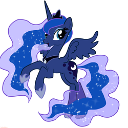 Size: 5000x5000 | Tagged: safe, artist:nezhenkalove, princess luna, alicorn, pony, g4, absurd resolution, female, happy, mare, simple background, solo, vector, white background