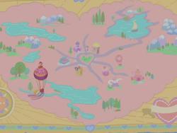 Size: 640x480 | Tagged: safe, screencap, g3, g3.5, twinkle wish adventure, balloon, boat, lake, lore, map, ponyville