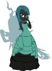 Size: 1458x2000 | Tagged: safe, artist:rariedash, queen chrysalis, changeling, changeling queen, equestria girls, g4, clothes, dress, female, simple background, solo, transparent background, vector