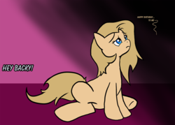 Size: 1280x914 | Tagged: safe, artist:outofworkderpy, artist:slavedemorto, oc, oc only, oc:backy, earth pony, pony, female, mare, outofworkderpy, sad, sitting, solo