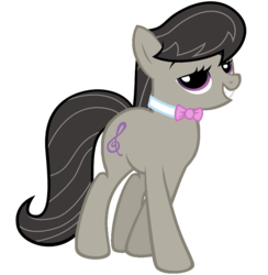 Size: 880x900 | Tagged: safe, artist:flamelauncher14, octavia melody, earth pony, pony, g4, bedroom eyes, bowtie, cutie mark, female, grin, hooves, mare, simple background, smiling, solo, strut, transparent background, vector