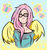 Size: 1728x1821 | Tagged: safe, artist:draculaii, fluttershy, butterfly, human, g4, female, glasses, hipster, hipstershy, humanized, solo, winged humanization